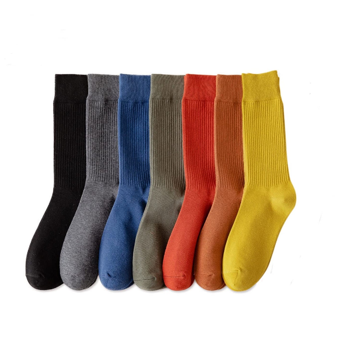 [DAMILY] 靴下 メンズ カジュアル スポーツソックス 春秋冬 27-29cm おしゃれ くつした メンズ カラフルソックス 7足セット 綿 男性靴下セット ビジネス 紳士 吸汗速乾 クルーソックス ゴルフ くつ下 父の日ギフト 暖かい 23-27cm 蒸れない