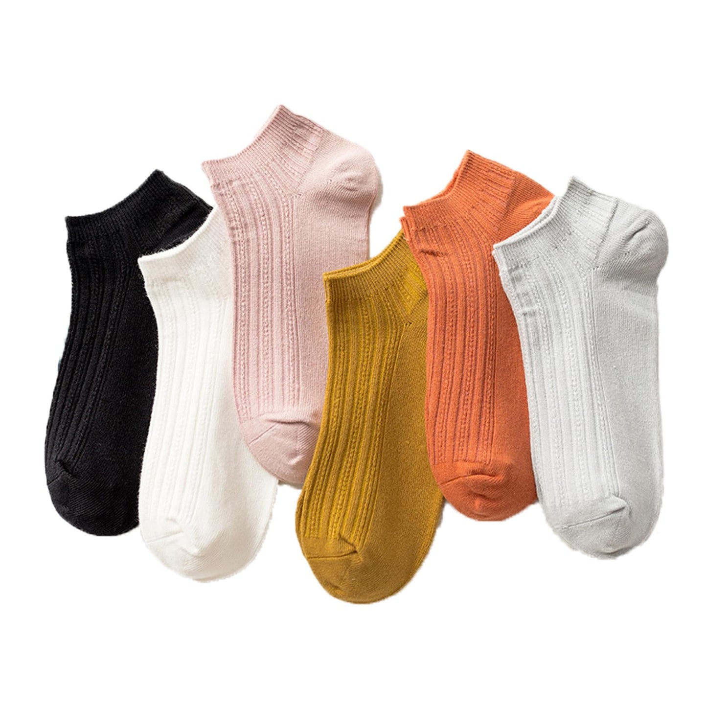 [DAMILY] 靴下 レディース 夏 くるぶしソックス 綿 可愛い くつした 女性 婦人用靴下 薄手 おしゃれ くつした レディース 夏用 ショートソックス 蒸れない 脱げない 室内 カラフルソックス 22-25cm